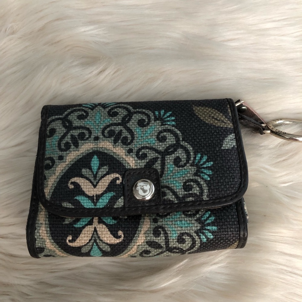 Spartina cosmetic case pouch wallet with clip